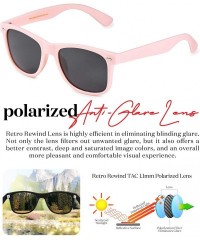 Rectangular Classic Polarized Sunglasses - Matte Light Pink - Smoke - CS1960T5NWW $14.16