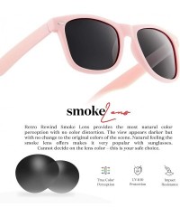Rectangular Classic Polarized Sunglasses - Matte Light Pink - Smoke - CS1960T5NWW $22.13