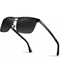 Rectangular Rectangle Polarized Sunglasses for Men UV Protection Driving Glasses with Metal Frame - CQ18U7GXXKE $15.86