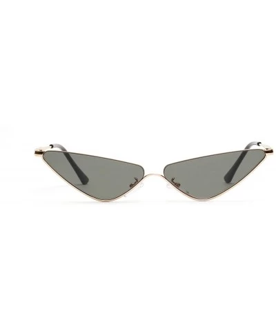 Rimless Classic Polarized Sunglasses Fashion with Red Gray Green Glasses Lens for Women - Green - CT18RWXD4LT $8.29