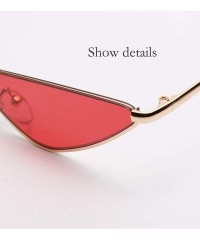 Rimless Classic Polarized Sunglasses Fashion with Red Gray Green Glasses Lens for Women - Green - CT18RWXD4LT $8.29