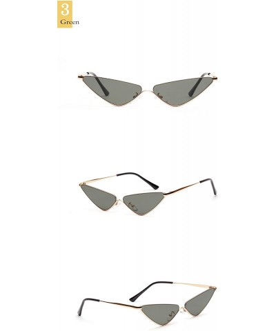 Rimless Classic Polarized Sunglasses Fashion with Red Gray Green Glasses Lens for Women - Green - CT18RWXD4LT $8.29