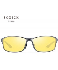 Round Night Driving Glasses HD Polarized Glasses Men's Fashion Women's Sunglasses Gift - Gray-silver 2 - CZ194DWCRD5 $61.30