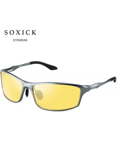 Round Night Driving Glasses HD Polarized Glasses Men's Fashion Women's Sunglasses Gift - Gray-silver 2 - CZ194DWCRD5 $61.30