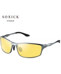 Round Night Driving Glasses HD Polarized Glasses Men's Fashion Women's Sunglasses Gift - Gray-silver 2 - CZ194DWCRD5 $61.30