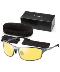 Round Night Driving Glasses HD Polarized Glasses Men's Fashion Women's Sunglasses Gift - Gray-silver 2 - CZ194DWCRD5 $61.30