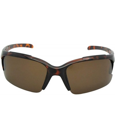Rimless Polarized Sunglasses Semi Rimless 1.1mm Lens PSR47 - Tortoise Frame-polarized Brown Lenses - CB180SDNZTR $13.21