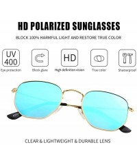 Wayfarer Small Round Polarized Sunglasses for Men Women Mirrored Lens Classic Circle Sun Glasses - CX19202E0IL $27.87