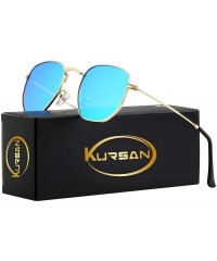 Wayfarer Small Round Polarized Sunglasses for Men Women Mirrored Lens Classic Circle Sun Glasses - CX19202E0IL $27.87