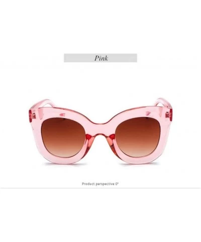Oversized Fashion Sunglasses Gradient Oversized Outdoor - Pink - CJ197HOTASX $41.44