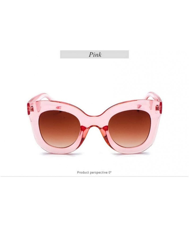 Oversized Fashion Sunglasses Gradient Oversized Outdoor - Pink - CJ197HOTASX $42.56
