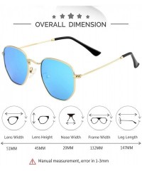 Wayfarer Small Round Polarized Sunglasses for Men Women Mirrored Lens Classic Circle Sun Glasses - CX19202E0IL $11.94