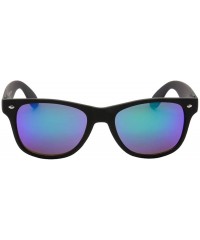 Wayfarer Modern Horn Rimmed Sunglasses - Blue - CI12O5LAN1V $11.87