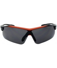 Oversized Premium Sports Wrap Sunglasses with Solid Lens 570089MT/SD - Metallic Orange-black - C412N2SMJCI $10.40