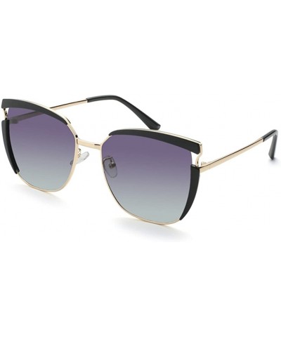 Oversized Women Sunglasses Polarized Cat Eye Oversized Sunglasses For Women - Gradual Gray - CE18DTNODND $52.55