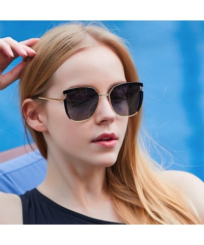 Oversized Women Sunglasses Polarized Cat Eye Oversized Sunglasses For Women - Gradual Gray - CE18DTNODND $20.48