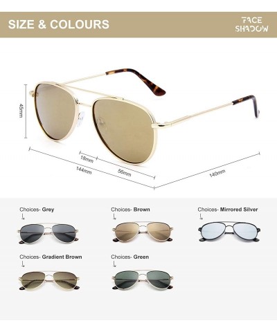 Square Square Aviator Polarized Sunglasses for Men Women Fashion Laminated Mirrored Retro Sun Glasses - Color 3 - CD18WLT70LO...