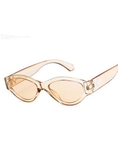 Aviator Cat Eye Sunglasses Women Fashion Brand Designer Rectangle Sun Glasses Ladies C1 - C3 - CM18Y2NYQ4Y $10.78