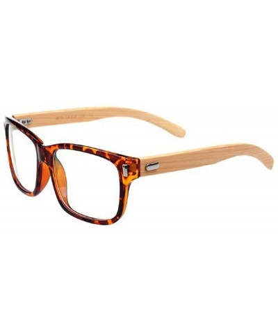 Sport Classic Leopard Handmade Bamboo Sunglasses - CQ11JZJT0Z5 $55.09