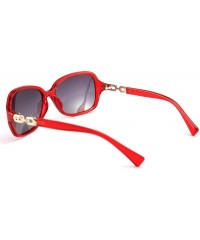 Oval Vintage Womens Polarized Sunglasses 100% UV400 Outdoor Street Fashion Sunglasses B2526 - Wine Red - CB193ICRQNK $13.01