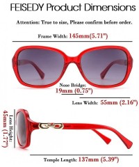 Oval Vintage Womens Polarized Sunglasses 100% UV400 Outdoor Street Fashion Sunglasses B2526 - Wine Red - CB193ICRQNK $13.01