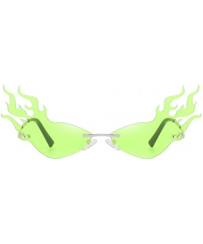 Cat Eye Vintage Cat Eye Sunglasses Retro Fashion Irregular Man Women Cat Eye Sunglasses - Green - CU1966TM9HQ $11.23