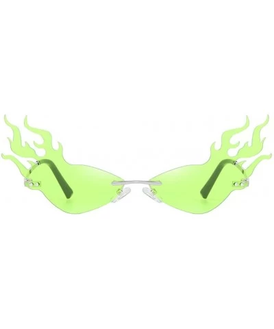 Cat Eye Vintage Cat Eye Sunglasses Retro Fashion Irregular Man Women Cat Eye Sunglasses - Green - CU1966TM9HQ $16.96