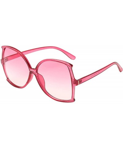 Square Outdoor Women Man Vintage Big Frame Irregular Shape Sunglasses Eyewear Retro Unisex - Multicolor-c - CF18T04UGOU $13.33