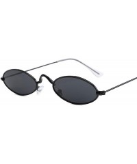 Oval Classic Metal Small Glasses Designer Brand Trend Sunglasses Women Sexy Adult Eyeglasses - Gold-yellow - C4197A22EXN $21.32