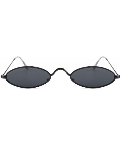 Oval Classic Metal Small Glasses Designer Brand Trend Sunglasses Women Sexy Adult Eyeglasses - Gold-yellow - C4197A22EXN $21.32