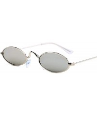 Oval Classic Metal Small Glasses Designer Brand Trend Sunglasses Women Sexy Adult Eyeglasses - Gold-yellow - C4197A22EXN $21.32