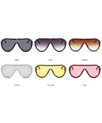 Oversized New One Piece Rimless Transparent pilot Sunglasses for Women Tinted Candy Colored Glasses UV400 Shades - CX18LD4MH3...