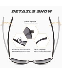 Rectangular Al-Mg Alloy Pilot Polarized Sunglasses for Men Vintage Rectangle UV400 Protection 2019 Trendy MOS05 - CD18XG93L94...