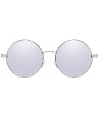 Wrap Ladies Glasses Retro Fashion Sunglasses anti-UV Non-Polarized Glasses - Silver - CK18AGX4EMH $10.49