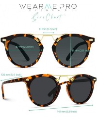 Round Polarized Round Vintage Retro Mirrored Lens Women Metal Frame Sunglasses - C018M624WNN $46.02