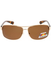 Rectangular Ultra Light Polarized Rectangular Aviator Sunglasses (SET OF 2) - CP187HWZ8KI $16.26