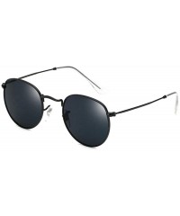 Round Vintage Classic Round Sunglasses Metal Frame Men Women Driving UV400 Lens Protection Sun glasses - Gold/Gold - CX197RI0...