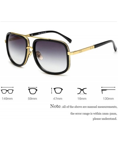 Square Classic Oversized Men Sunglasses Luxury Women One Sun Glasses Square Retro Oculos De Sol UV400 Mirror Eyewear - CI198A...