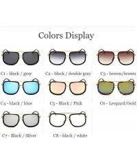 Square Classic Oversized Men Sunglasses Luxury Women One Sun Glasses Square Retro Oculos De Sol UV400 Mirror Eyewear - CI198A...