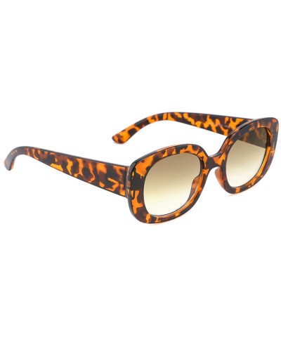 Square New Vintage Square Frame Sunglasses for Men and Women UV400 Protection - Tortoise (Brown Lenses) - CK195R3IE0C $16.56
