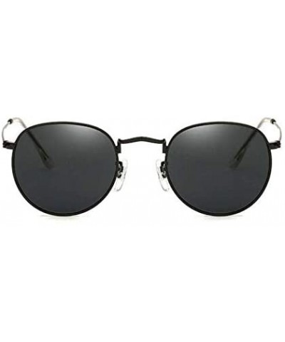 Round Vintage Classic Round Sunglasses Metal Frame Men Women Driving UV400 Lens Protection Sun glasses - Gold/Gold - CX197RI0...
