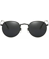 Round Vintage Classic Round Sunglasses Metal Frame Men Women Driving UV400 Lens Protection Sun glasses - Gold/Gold - CX197RI0...