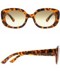 Square New Vintage Square Frame Sunglasses for Men and Women UV400 Protection - Tortoise (Brown Lenses) - CK195R3IE0C $16.56