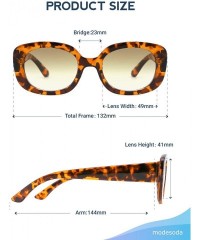 Square New Vintage Square Frame Sunglasses for Men and Women UV400 Protection - Tortoise (Brown Lenses) - CK195R3IE0C $16.56