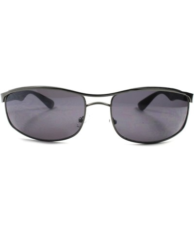 Rectangular Gunmetal Stylish Designer Modern Upscale Elegant Sexy Rectangle Mens Sunglasses - Gunmetal - CD189AMT9DM $12.48
