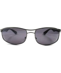 Rectangular Gunmetal Stylish Designer Modern Upscale Elegant Sexy Rectangle Mens Sunglasses - Gunmetal - CD189AMT9DM $12.48