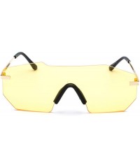 Rectangular Individual frame of all-in-one dazzling sunglasses for men and women - 0004 yellow Lenses C2 - C718OEX4Z8G $8.80