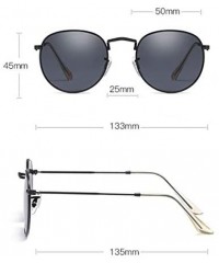 Round Vintage Classic Round Sunglasses Metal Frame Men Women Driving UV400 Lens Protection Sun glasses - Gold/Gold - CX197RI0...