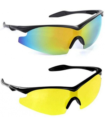 Rimless TAC GLASSES Sports Polarized Sunglasses for Men/Women 2 Pack - CX193MYO6ZX $32.41