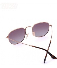 Square 20/20 Brand Unisex Sunglasses Men Polarized Vintage Square C01Silver PSmoke - C06 Blue - CE18Y2OK5D9 $14.35